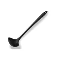 Black long handle silicone soup ladle for non-stick cookware - Black Soup Ladle