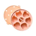 Cute pink animal-shaped silicone mold for baby food and steamed rice cakes with lid - 6 Cavities with Lid / Pink