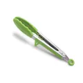 Pinza da cucina in silicone verde da 9 pollici con supporto integrato e acciaio inox - 9 Pollici / Verde