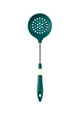 Espumadera de silicona verde oscuro con mango de acero inoxidable 304 para cocina - Espumadera Verde Oscuro