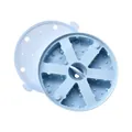 Light blue cheese-shaped silicone baby food mold for steamed cakes and chocolate ice - 6 Grids With Lid / Blue