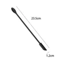 Black silicone double-ended mini spatula scraper with 23.5cm length for jam jars - M / Black