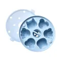 Light blue silicone baby food mold with cute animal shapes for homemade steamed cakes - 6 Cavities with Lid / Blue