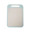 Eco-friendly double-sided wheat straw and stainless steel cutting board with blue frame - Double-Sided Grinding Style / Blue