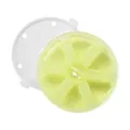 Yellow cheese-shaped silicone mold for baby food with white lid and star pattern - 6 Grids With Lid / Semi-transparent Green