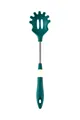 Servidor de pasta de silicona verde oscuro con mango de acero inoxidable para sartenes antiadherentes - Servidor de Pasta Verde Oscuro