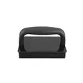 Professional black BBQ grill cleaning brush with ergonomic handle and thick scouring pad layer - Cleaning Brush with Handle