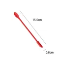 Mini espátula y raspador de silicona roja de doble cabeza, variante larga de 15,5 cm - Corneta / Rojo