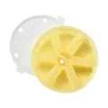 Yellow cheese-shaped silicone baby food mold with 6 compartments and translucent lid - 6 Grids With Lid / Translucent Yellow