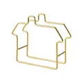 Moderner goldener Serviettenhalter aus Metalldraht in Hausform für die Tischdeko - Goldenes Lagerregal