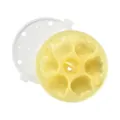 Moule à nourriture pour bébé en silicone jaune avec formes d'animaux et couvercle - 6 Cavités avec Couvercle / Jaune Translucide