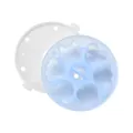Moule en silicone bleu pour aliments bébé avec formes d'animaux pour gâteaux - 6 Cavités avec Couvercle / Bleu Semi-transparent