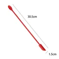 Espátula y raspador mini de silicona roja de doble cabeza con medida de longitud de 30,5 cm - Trombón / Rojo