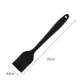 Professional black heat-resistant silicone basting brush for BBQ grilling and baking, 25cm - Large Black Oil Brush