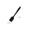 Black silicone basting brush with 21cm total length and 3.5cm width dimensions - Small Black Oil Brush