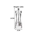 Manual acrylic salt and pepper grinder bottle, 14cm tall, clear spice mill tool - Small (14cm)
