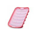 Pink silicone sausage mold for baby food and homemade ham kitchen tool - Scrunchie Style / Red