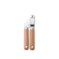 Professional stainless steel kitchen tool featuring an ergonomic beech wood handle - Garlic Press
