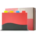 Professional 4-piece PP plastic color-coded cutting board set with anti-slip storage stand - Thickened