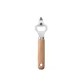 Ouvre-bouteille manuel avec manche en bois ergonomique et tête en acier inoxydable durable - Décapsuleur