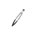 Pince de cuisine professionnelle en silicone noir et acier inoxydable pour la cuisson - 7" / Noir