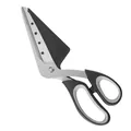 Multifunctional stainless steel detachable 2-in-1 pizza scissors and shovel for baking - 2-in-1 Design (022266) / Black