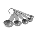5-piece gray PP plastic measuring spoon set for baking with engraved ml and spoon sizes - Gray Measuring Spoon
