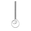 Stainless steel Danish dough whisk mixer for efficient flour and batter blending - Single-Hole Whisk Bagged