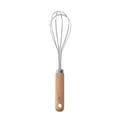 Fouet professionnel en acier inoxydable avec manche en bois de hêtre naturel pour la cuisine - Fouet