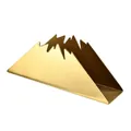 Eleganter goldener Serviettenhalter aus Edelstahl in Bergform für den Esstisch - Vulkanform Serviettenhalter / Gold