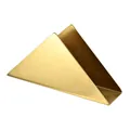 Moderner dreieckiger goldener Serviettenhalter aus Edelstahl mit gebürstetem Finish - Dreieck Serviettenhalter / Gold