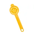 Bright yellow plastic egg white separator tool with long handle for kitchen baking needs - Yellow