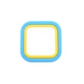 Durable blue and yellow square sandwich cutter and sealer mold for DIY bread crust removing - Square Two-Pack