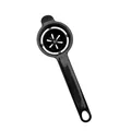 Black plastic egg white separator with a long handle for baking - Black