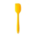 Bright yellow silicone baking spatula with hanging hole for cake mixing - Large Scraper
