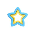 Star-shaped cartoon sandwich sealer and cutter mold in vibrant blue and yellow plastic - Star 2 Pieces Set