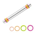 Professional adjustable stainless steel rolling pin with 4 thickness guide rings - 430 Rolling Pin - Colored Ring