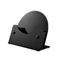 Black silicone round heat-resistant coaster set with matching stand holder - Black Base Set (4 Pcs)