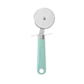 Professional stainless steel pizza cutter wheel with ergonomic mint green plastic handle - Green Pizza Cutter