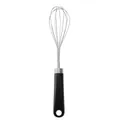 Professional manual stainless steel balloon whisk with ergonomic black plastic handle - Whisk / Black Whisk / Black