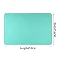 Grote mintgroene antiaanbaklaag siliconen kneedmat met afmetingen 65,1 cm bij 55,4 cm - L / Blauw