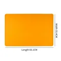 Grote oranje antiaanbak siliconen deegmat met gedetailleerde maten, 65,1x55,4 cm - L / Geel