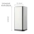 Universal 430 stainless steel kitchen knife block holder for countertop storage - Universal Knife Block / 11.2x23.6cm