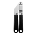Durable manual stainless steel kitchen tool featuring ergonomic black anti-slip plastic handles - Garlic Press / Black Garlic Press / Black