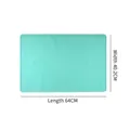 Groenblauwe siliconen kneedmat voor bakken, groot 64x40,2 cm met schaal - S / Blauw