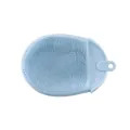 Light blue soft TPE cleaning brush with hanging loop for versatile kitchen and bathroom use - Blue