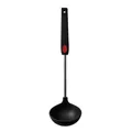 Professional stainless steel soup ladle with non-slip silicone handle for kitchen use - Silicone Soup Ladle