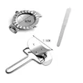 Edelstahl Knödelmacher-Set mit 8cm Form und 7,5cm Cutter für die Küche zu Hause - Kleines 3-teiliges Set / Kartonverpackung