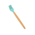 Heat-resistant mint green silicone basting brush with natural wooden handle for kitchen - Paint Brush