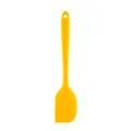 Vibrant yellow integrated silicone baking spatula for cake cream spreading and mixing - Large Scraper / Yellow